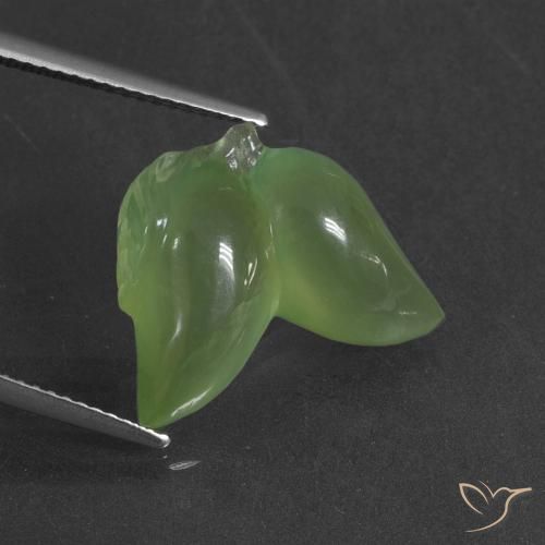 11.48ct Natural Verde médio Prehnite, Chique, Translúcido