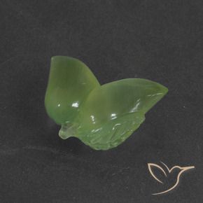 Prehnite Verde médio Natural 11.48ct, Chique, Translúcido