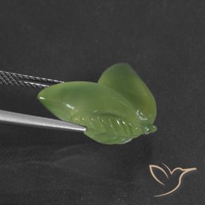 Prehnite Verde médio Natural 11.48ct, Chique, Translúcido