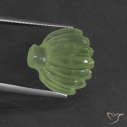 10.71ct Natural Verde limão Prehnite, Chique, Translúcido