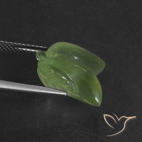 Prehnite verde quente Natural 9.97ct, Chique, Translúcido
