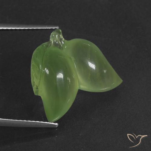 12.52ct Natural Verde médio Prehnite, Chique, Translúcido