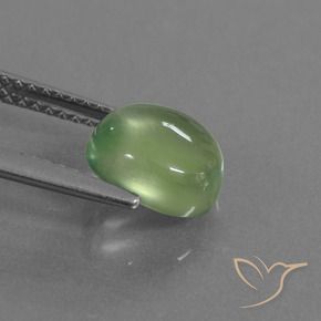 Prehnite Amarelo verde Natural 2.36ct, oval, Transparente