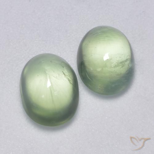 3.80ctw Natural Luz verde Prehnite, oval, Translúcido