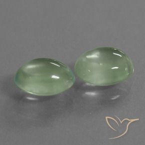 Pedras preciosas de Prehnite Verde Pêra Claro natural de 3.79 ct, oval, Transparente