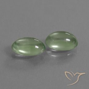 Pedras preciosas de Prehnite Verde amarelado natural de 2.63 ct, oval, Transparente
