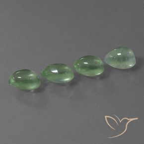 Pedras preciosas de Prehnite Luz verde natural de 7.48 ct, Formato de pêra, Transparente