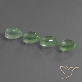 Pedras preciosas de Prehnite Luz verde natural de 7.48 ct, Formato de pêra, Transparente