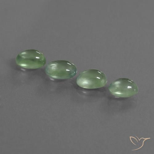 4.14ctw Natural Amarelo Claro Verde Prehnite, oval, Transparente