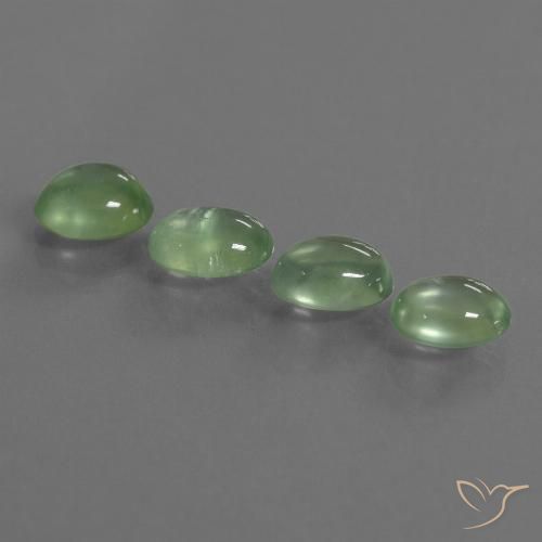 5.77ctw Natural Amarelo Claro Verde Prehnite, oval, Transparente