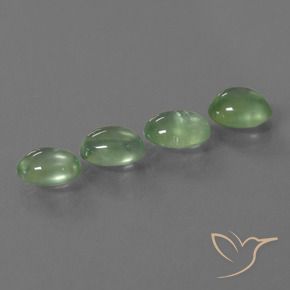 Pedras preciosas de Prehnite Amarelo Claro Verde natural de 5.77 ct, oval, Transparente