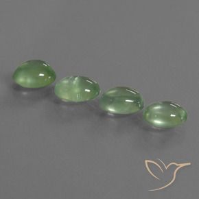 Pedras preciosas de Prehnite Amarelo Claro Verde natural de 5.77 ct, oval, Transparente