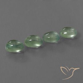 Pedras preciosas de Prehnite Verde Pêra Claro natural de 5.83 ct, oval, Transparente