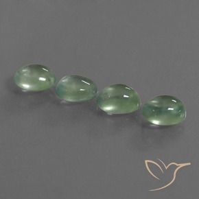 Pedras preciosas de Prehnite Verde Pêra Claro natural de 5.83 ct, oval, Transparente