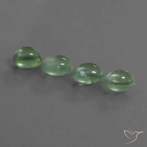 7.80ctw Natural verde quente Prehnite, oval, Transparente