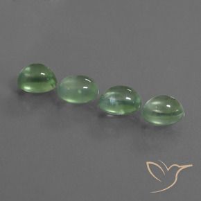 Pedras preciosas de Prehnite verde quente natural de 7.80 ct, oval, Transparente