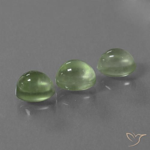 4.94ctw Natural Amarelo verde Prehnite, oval, Transparente