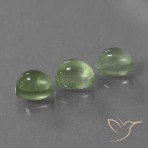Pedras preciosas de Prehnite Amarelo verde natural de 4.94 ct, oval, Transparente