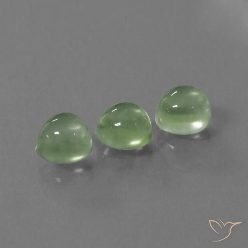 3.59ctw Natural Verde Limão Pálido Prehnite, Redondo, Transparente