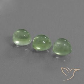 Pedras preciosas de Prehnite Verde Limão Pálido natural de 3.59 ct, Redondo, Transparente