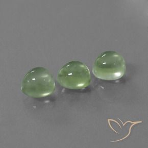 Pedras preciosas de Prehnite Verde Limão Pálido natural de 3.59 ct, Redondo, Transparente