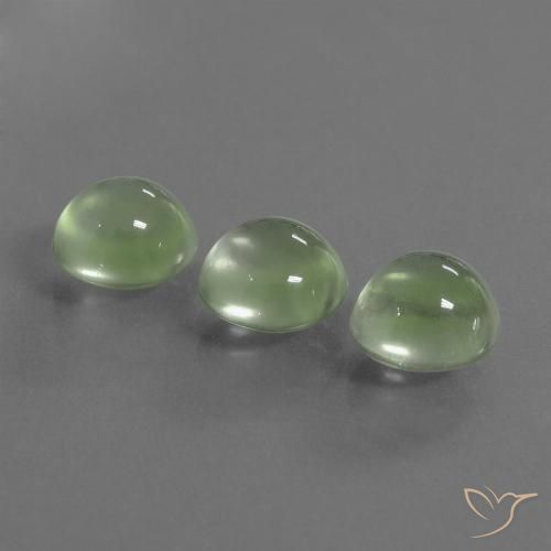 5.89ctw Natural Amarelo verde Prehnite, Redondo, Transparente