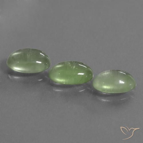 4.67ctw Natural Verde amarelado Prehnite, oval, Transparente