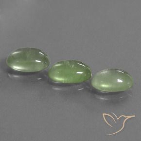 Pedras preciosas de Prehnite Verde amarelado natural de 4.67 ct, oval, Transparente