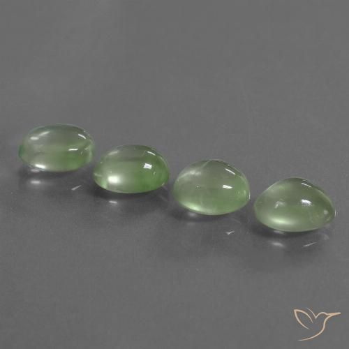 8.34ctw Natural Amarelo verde Prehnite, oval, Transparente