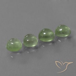 Pedras preciosas de Prehnite verde pêra natural de 8.35 ct, oval, Transparente