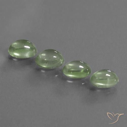 6.48ctw Natural Amarelo Claro Verde Prehnite, oval, Transparente