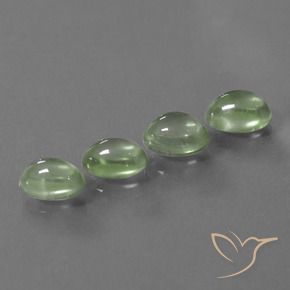 Pedras preciosas de Prehnite Amarelo Claro Verde natural de 6.48 ct, oval, Transparente