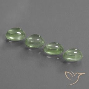Pedras preciosas de Prehnite Amarelo Claro Verde natural de 6.48 ct, oval, Transparente