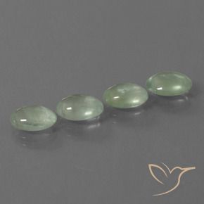 Pedras preciosas de Prehnite Pêra Pêra Verde natural de 6.00 ct, oval, Transparente
