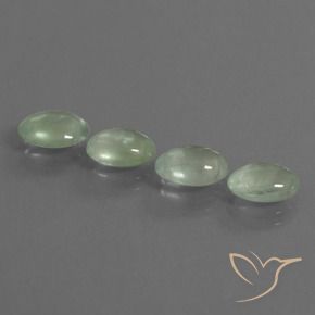 Pedras preciosas de Prehnite Pêra Pêra Verde natural de 6.00 ct, oval, Transparente