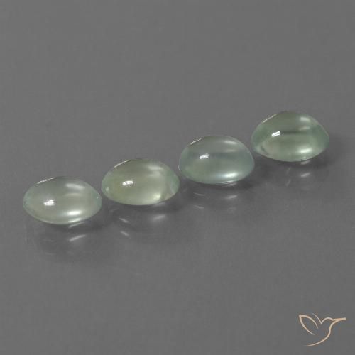 6.19ctw Natural Verde muito claro Prehnite, oval, Transparente