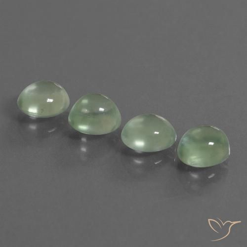 5.96ctw Natural Amarelo Claro Verde Prehnite, oval, Transparente