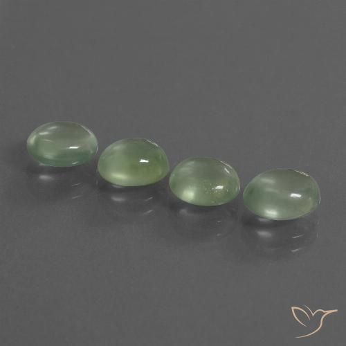 5.54ctw Natural Verde Pêra Claro Prehnite, oval, Transparente
