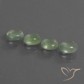 Pedras preciosas de Prehnite Verde Pêra Claro natural de 5.54 ct, oval, Transparente