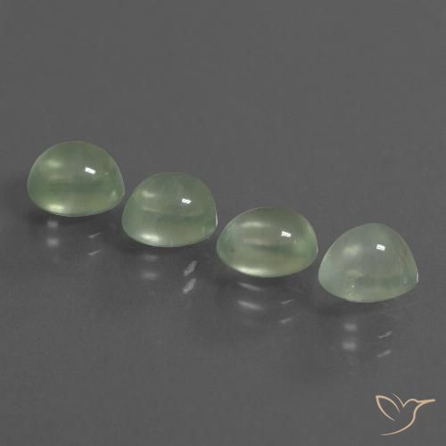 6.64ctw Natural Verde pálido Prehnite, oval, Transparente