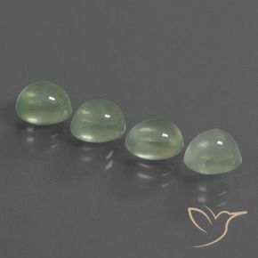 Pedras preciosas de Prehnite Verde pálido natural de 6.64 ct, oval, Transparente