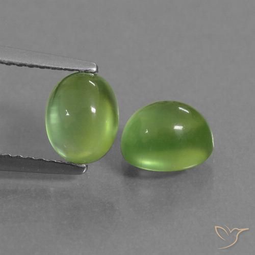 2.52ctw Natural Verde médio Prehnite, oval, Transparente