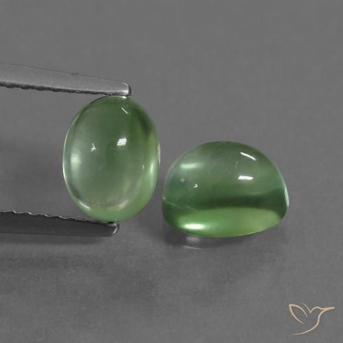 2.68ctw Natural verde quente Prehnite, oval, Transparente