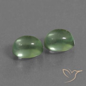 Pedras preciosas de Prehnite Verde amarelado natural de 2.43 ct, oval, Transparente