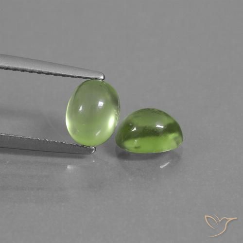 2.28ctw Natural verde quente Prehnite, oval, Transparente