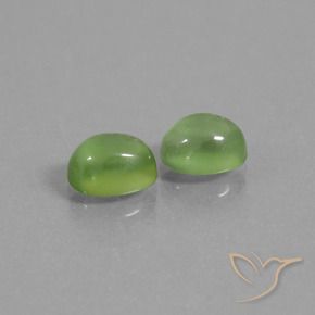 Pedras preciosas de Prehnite Amarelo verde natural de 2.51 ct, oval, Transparente