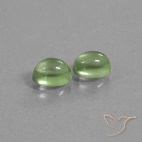 Pedras preciosas de Prehnite Amarelo verde natural de 2.37 ct, oval, Transparente