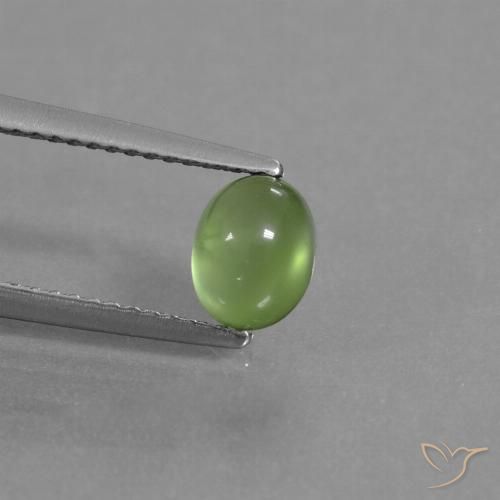 1.16ct Natural Verde amarelado Prehnite, oval, Transparente