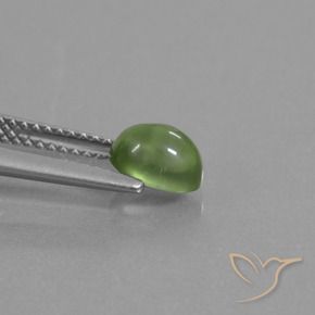 Prehnite Verde amarelado Natural 1.16ct, oval, Transparente
