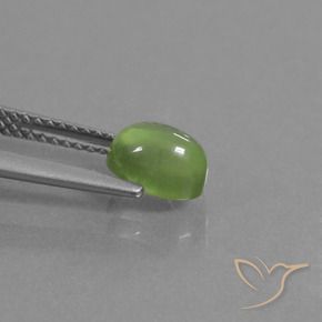 Prehnite Verde amarelado Natural 1.36ct, oval, Transparente